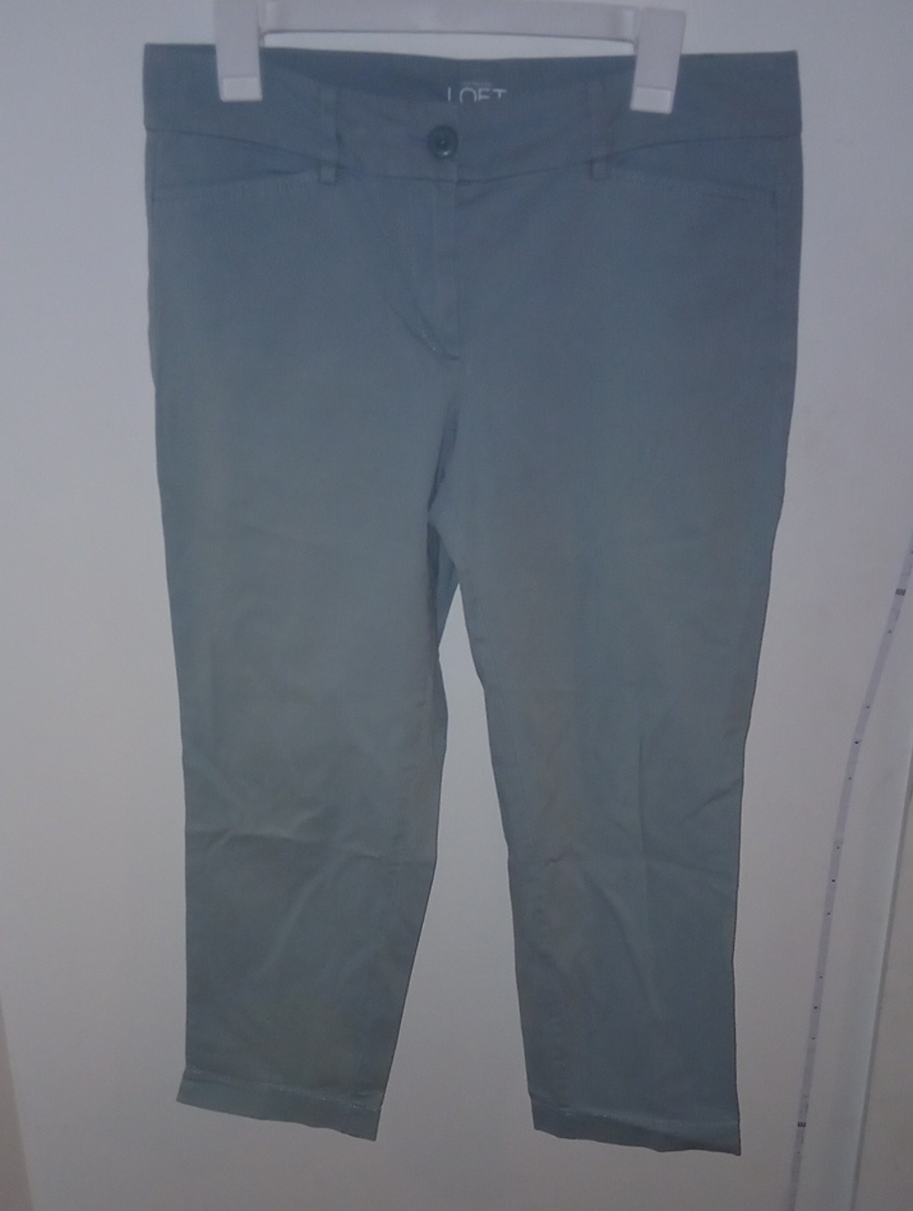 LOFT  Ann Taylor Slate-green Cropped Straight Pants Size 6